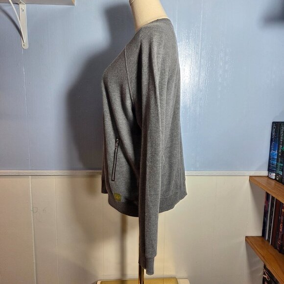 Star Wars Woman's Large Heathered Gray Imperial Patch Pullover Sweatshirt - Picture 7 of 11